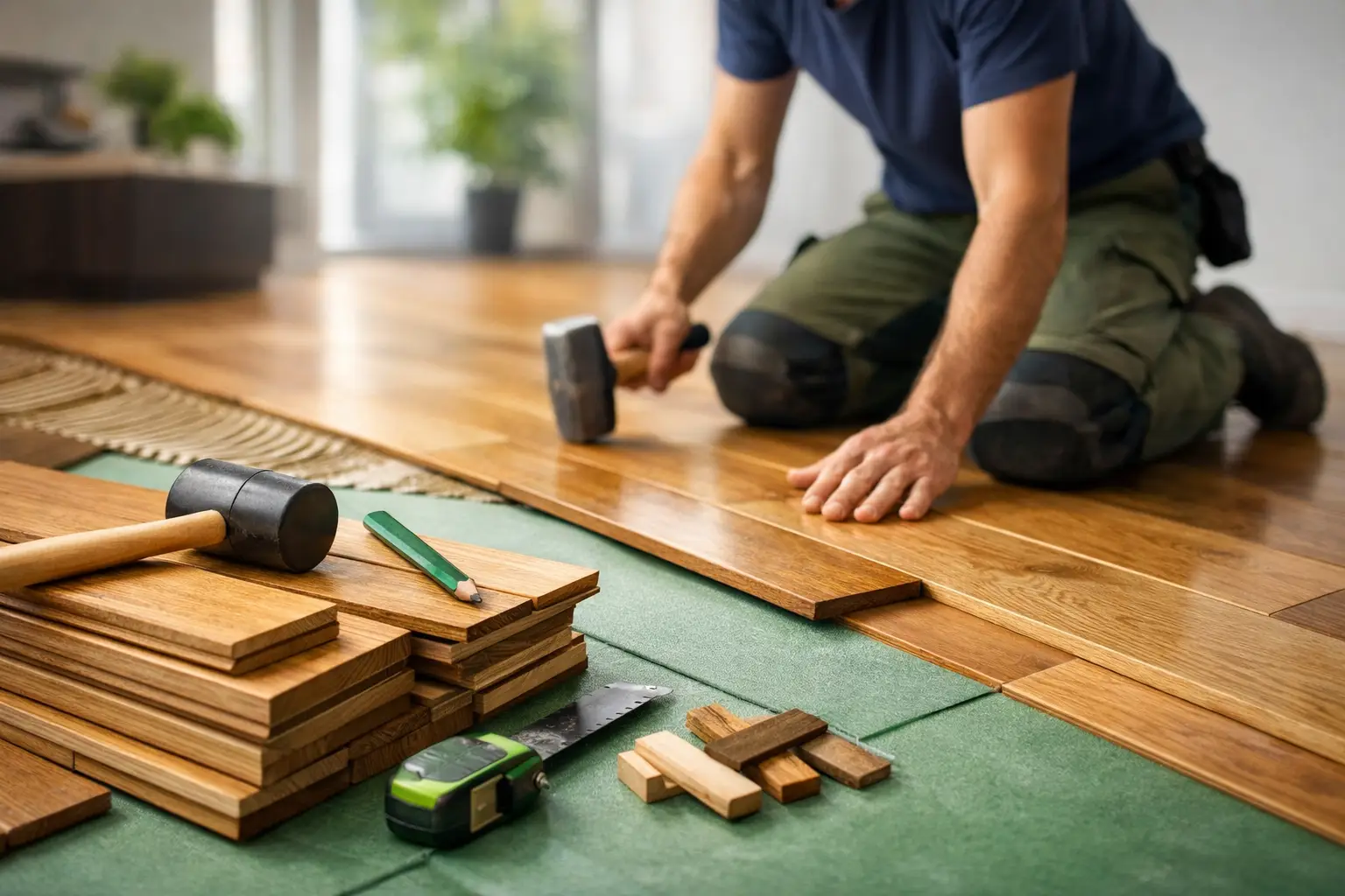 Hardwood flooring installation in Charlotte NC